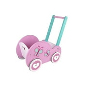 Toysters Wooden Push Walker Wagon for Toddlers | Adorable Baby Doll Carrier Bugg