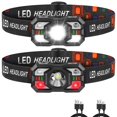 thumbnail image 1 of Linterna frontal recargable Staaricc LED con luz roja, paquete de 2 para adultos, 1 of 6