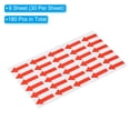 thumbnail image 3 of Uxcell Small Arrow Sticker Label 1.2'' x 0.47'' 180 in 6 Sheets Adhesive Color Coding Decal Red, 3 of 6