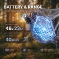 thumbnail image 4 of AMYET Electric Dirt Bike for Adults, 4000W Peak, Up to 45 MPH, 48V 23Ah, UL 2272, 14"/12" Tires, Black, 4 of 12