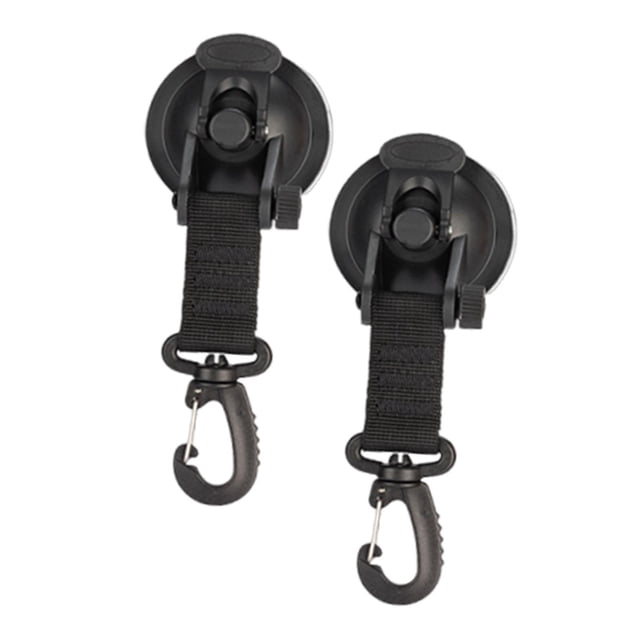 Ganchos de ducha con ventosa de seguridad, paquete de 2, rotación de 360 degree, para ventanas. Negro