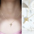 thumbnail image 3 of Rosec Jewels Lab Grown Diamond Cross Necklace with Heart (EF-VS Quality Diamond, Chain Included) - Ready to Gift for Christmas, 10K Yellow Gold, 3 of 8