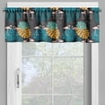 thumbnail image 2 of Ambesonne Safari Valance Pack of 2, Flamingos Tropic Monstera, 42"X18", Indigo and Multicolor, 2 of 5