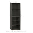 thumbnail image 5 of Furinno JAYA Simply Home 5-Shelf Bookcase, Adjustable Shelves, Espresso, 5 of 7