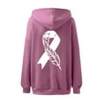 thumbnail image 4 of And Winter Fashion Cancer Red Print Women's Hooded Pocketless Sweatshirt Hoodies for Women Casual Casual Womens Hoodies Sleep Jacket Women Sweatshirt Hoodies Walking Jacket Women Trendy Hoodies, 4 of 4