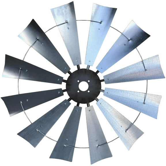 38-inch Industrial Windmill Fan Wall Sculpture Home Decor