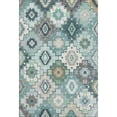 thumbnail image 2 of Addison Rugs Mayfield Premium Machine Washable Transitional Ethnic Teal Rectangle Rug, 10' X 14' Machine Washable Transitional Ethnic Teal Oversized Sherpa Throw Blanket, 2 of 6