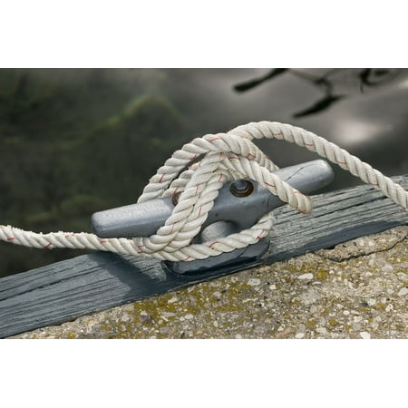 LAMINATED POSTER Pier Strong Rope Dock Tie Cleat Mooring Knot Poster Print 24 x