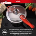 thumbnail image 2 of Avant 6.2-Quart Aluminum Pressure Cooker, Compatible with Gas, Electric & Ceramic Stoves, Stovetop Pressure Canner with Trivet, Red Handle, 2 of 6