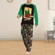 thumbnail image 4 of Conjunto De Pijamas De 2 Piezas Conjunto de pijama familiar de 2 piezas Conjunto de ropa de dormir de estilo navideño con estampado de pato informal Kuymtek Papá Verde L para Hombre, 4 of 6