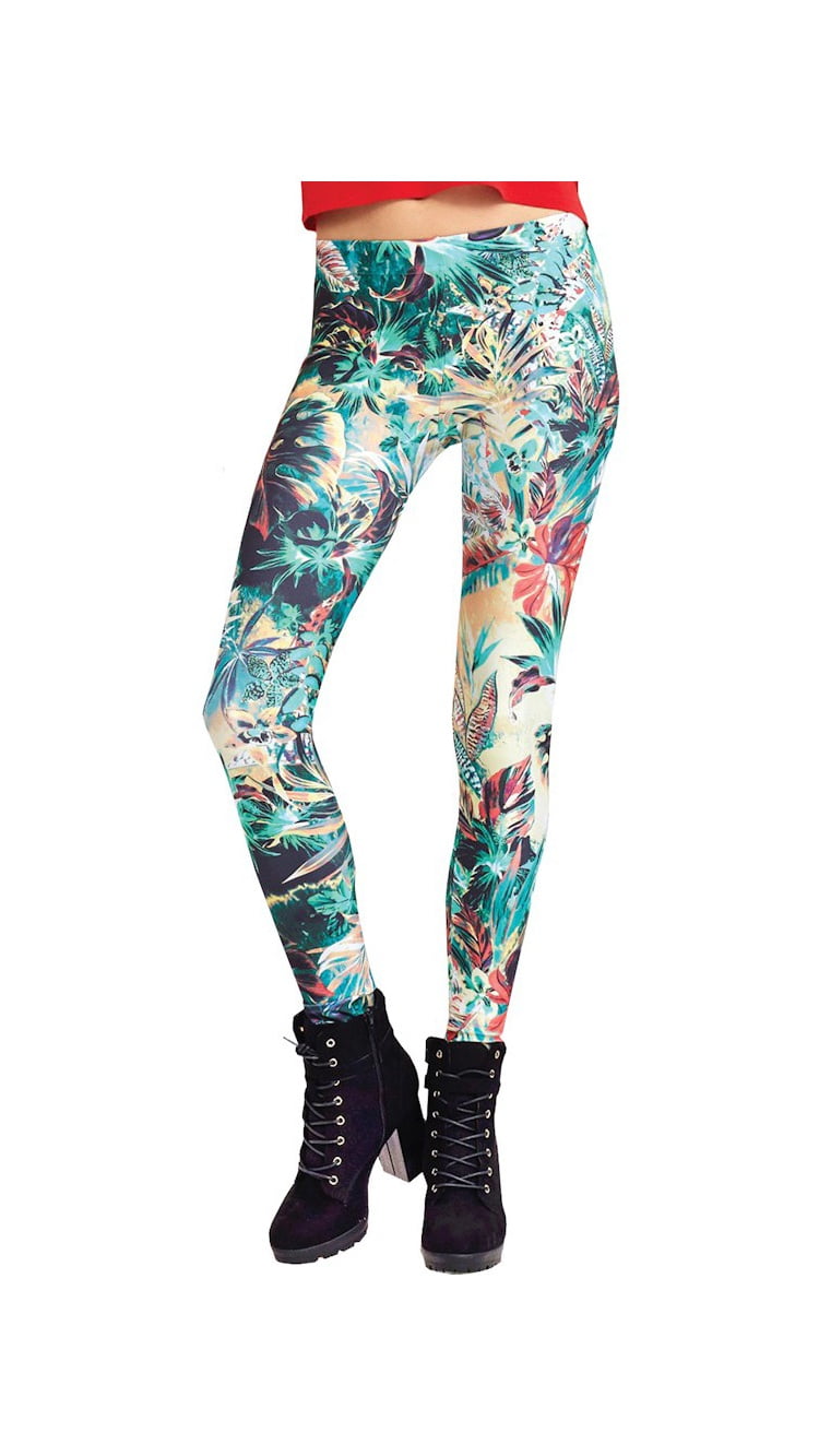 bright patterned leggings