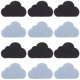 thumbnail image 1 of 12 esponjas de limpieza con forma de nube, prácticas para el hogar, la cocina, platos, tazas, cuencos y escritorios (azul y negro)., 1 of 6