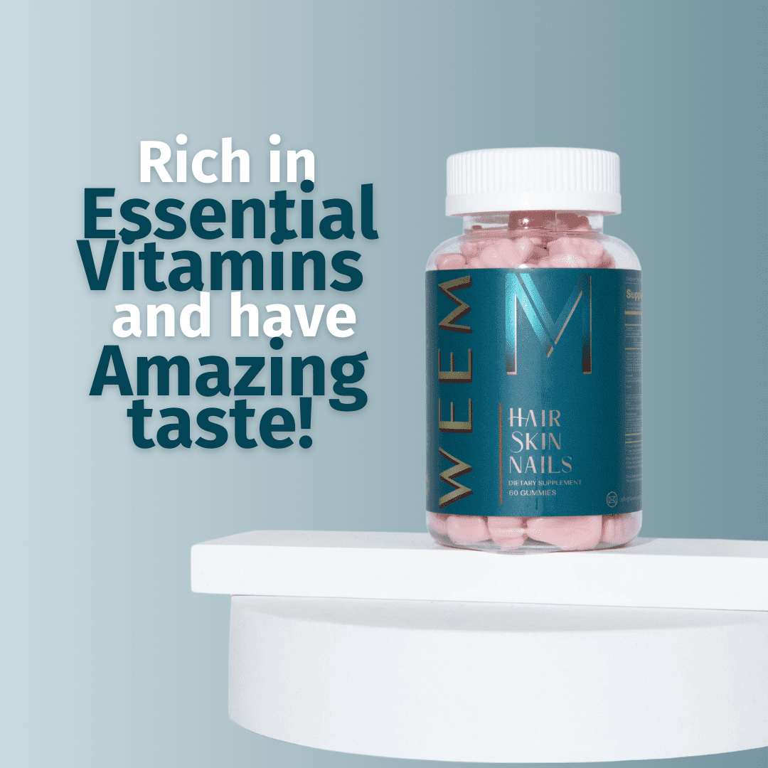 WEEM- Hair, Skin & Nails Gummies, Gluten Free, Vegan, Cruelty-free 60 ct.