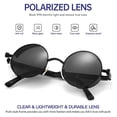 thumbnail image 6 of 1 pcs Polarized Sunglasses For Men, Uv Protection, Round Gothic Shades Style Women, Metal Circle Frame, 6 of 9