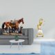 thumbnail image 2 of Figura de caballo,Figura coleccionable de caballo en miniatura,Figura de escritorio,Estatua de caballo en estante,escritorio,oficina,decoración del hogar,Figura decorativa de escritorio de, 2 of 8