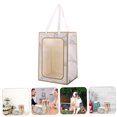 thumbnail image 5 of Toyvian 4Pcs Flower Bouquet Packing Bags White Paper Tote with Clear Display Window, 5 of 8