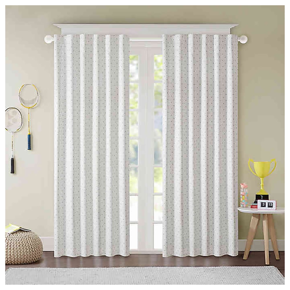 Regency Heights Lizzie Dot 84-Inch Blackout Rod Pocket Window Curtain Panel