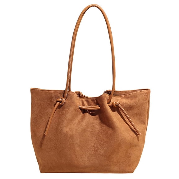 NCY Women's Vintage Suede Tote Bag Shoulder Bags Fall Underarm Purse Work Satchels Vegan Leather Travel Handbag