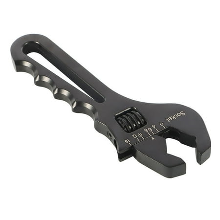 

LABLT 3AN-16AN Adjustable Wrench Black Aluminum Tool Spanner for Hose End Fitting