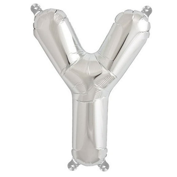 BalsaCircle 16" Mylar Foil Plain Balloon Silver Letter Y Wedding Party Decoration