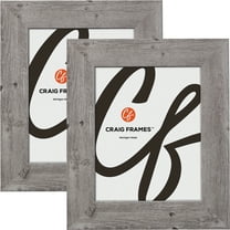 Craig Frames American Barn, 16x24 inch Picture Frame, Faux Light Grey Oak Barnwood, Set of 2