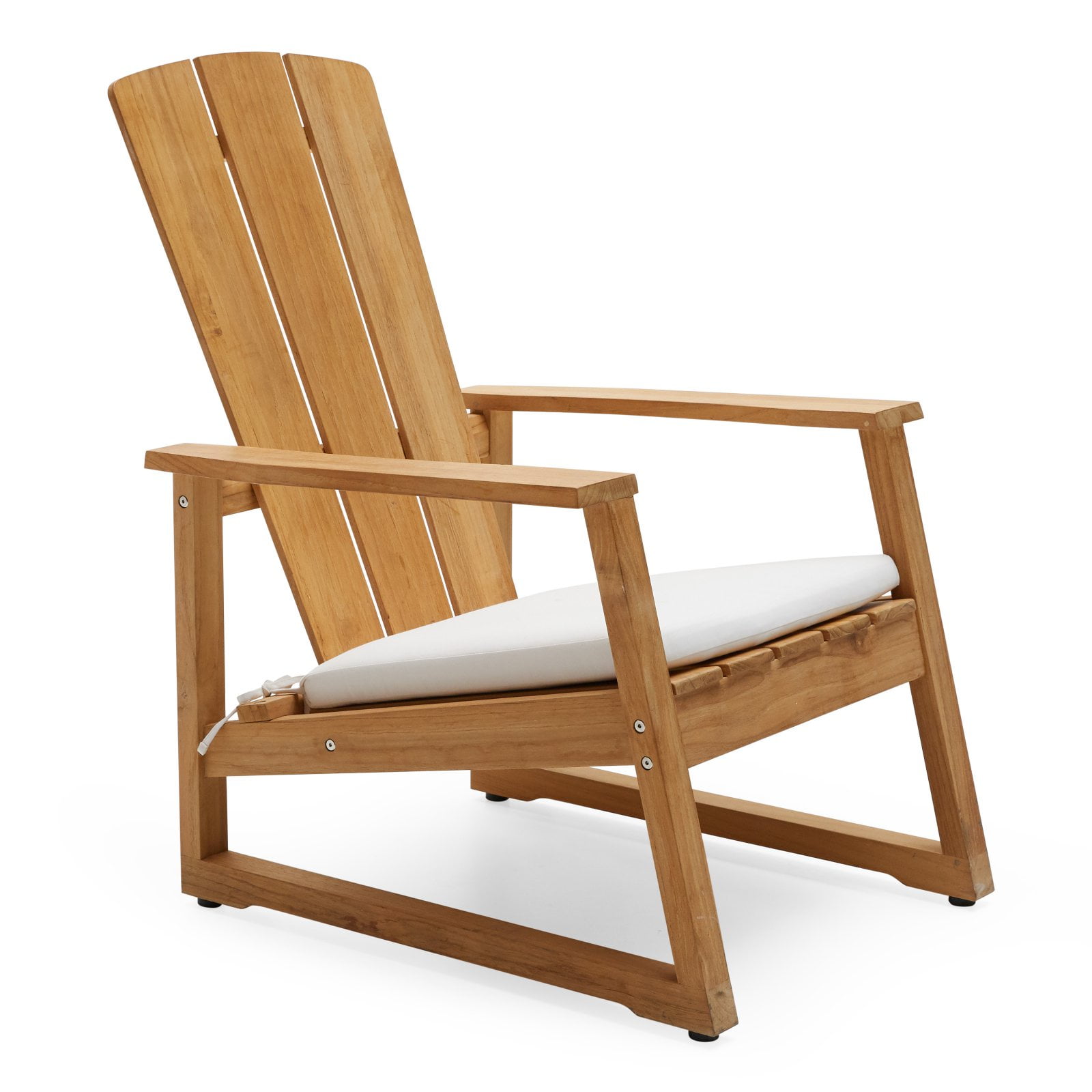 Modrn Scandinavian Teak Adirondack Chair With Sunbrella Cushion Modrn Scandinavian Teak Adirondack Chair With Sunbrella Cushion