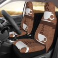 thumbnail image 2 of Sikiie Coffee Cafe Cup Car Seat Protector 2 Pack Car Seat Cushion Mat, Car Seat Covers for SUV, Truck, Van, 2 of 7