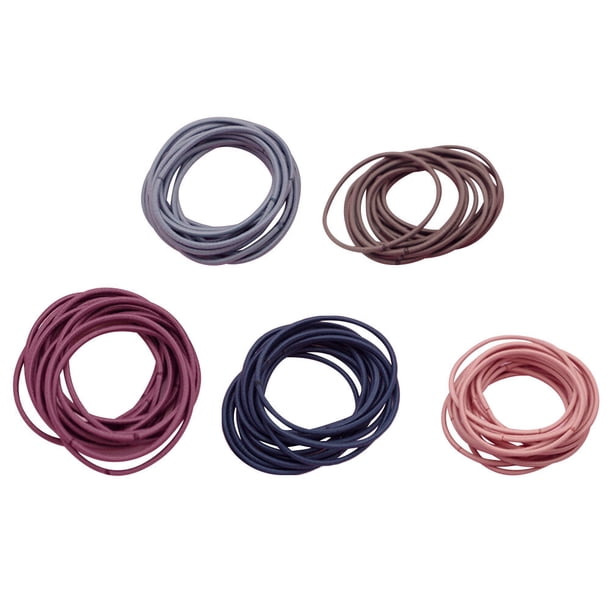 100pcs lazos para el cabello sin costura Cuerdas elásticas para el cabello Soportes de cola de caballo Bandas elásticas para el cabello