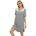 thumbnail image 4 of Nightgown for Women Sleepwear Loose Short Sleeve Nightdress - Women Nightgowns, Soft Comfy Lightweight Short Sleeves Comfy Ladies Nightdress S-XXL, 4 of 6