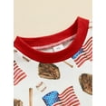 thumbnail image 6 of Musuos 4th of July Baby Summer Romper 3M 6M 12M 18M Baseball Flag Print Short Sleeve Newborn Jumpsuit for Boy Girls Cute Clothes, 6 of 9