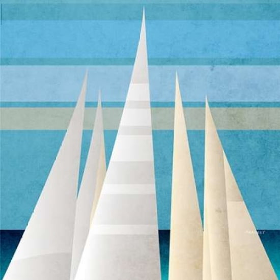 Main Sail Harbor III Canvas Art - Dan Meneely(24X24)