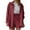 Wine, variant on Short Sets for Women Long Sleeve Button Down Collared Shirt and High Waisted Shorts 2 Piece Matching Set Beach Vacation Set