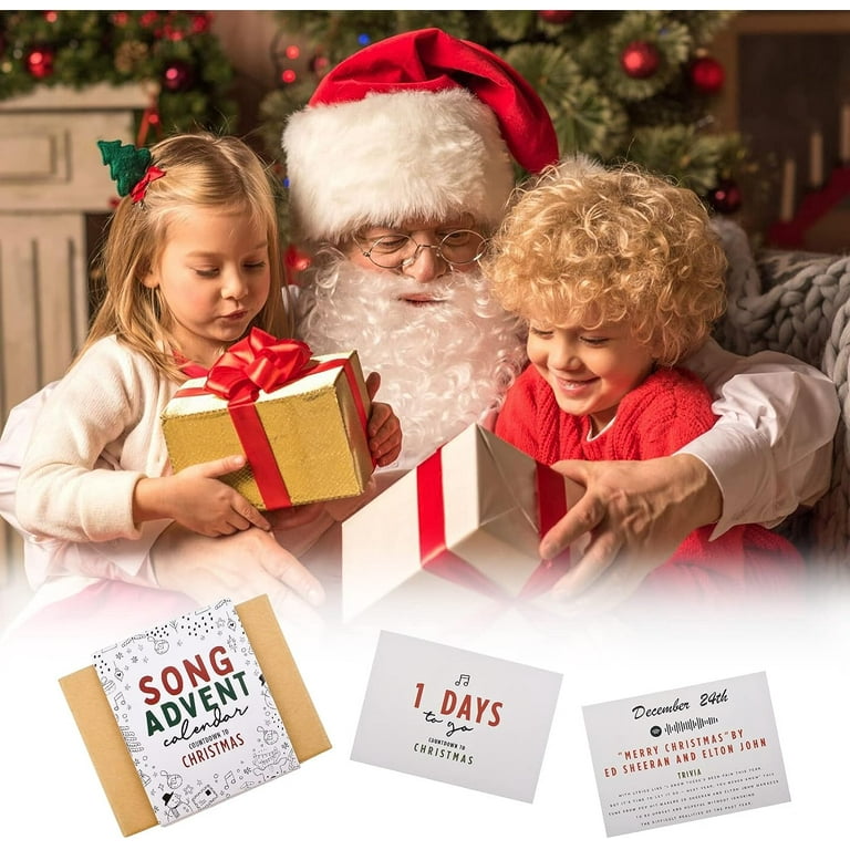 Christmas Advent Calendar Cards,24PCS Music Christmas Countdown Calendar  Card Set, 24 Days Greeting Card Commemorate Card Gift for Adults Teenagers  - Walmart.com