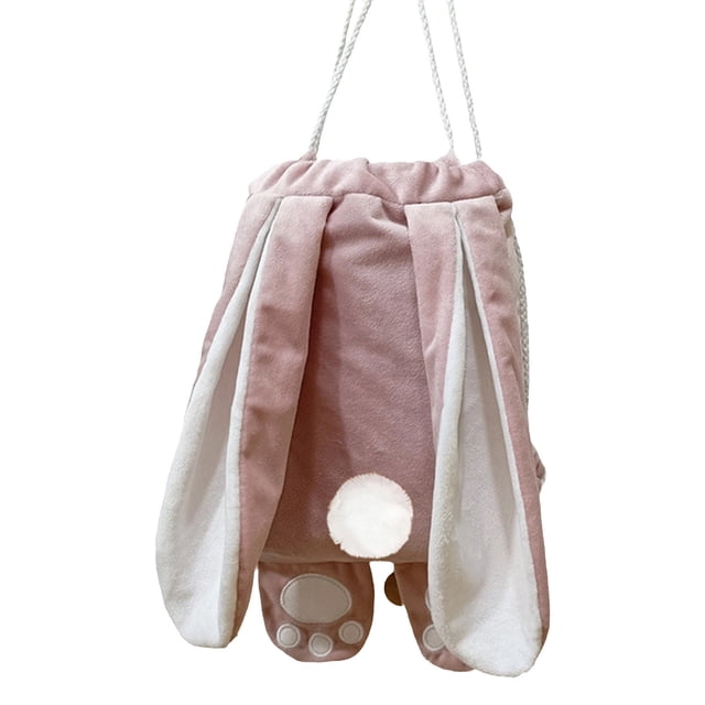 Bolsas de Regalo de Pascua para Niños Mochila Linda de Conejo para Niños Pequeños Niñas Niños Bolsa de Conejo Rellena Suave con Correas Ajustables