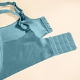 thumbnail image 3 of WHEANG Satin Bras for Women Back Beauty Bra Soft Support Breathable Casual Plus Size Bra Wireless Comfort Everyday Bra Cross Back Push Up Bra for Daily Wear Size M Blue, 3 of 5
