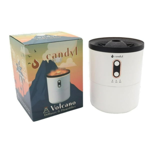 Difusor y humidificador Candyl Volcano con 3 temporizadores (blanco)