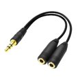 thumbnail image 1 of 5x de Sonido Estéreo Negro de 3,5 Mm a 2 Cables Divisores de Y para Micrófono de Auriculares 5 piezas, 1 of 8