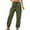 Green-1, variant on LLYwey Women Hiking Pants Spring and Summer Solid Pocket Bandage Elastic Waist Fashion Casual Full Length Pants Female Business Casual Pants Long Pant Style H1535 Green-1 S
