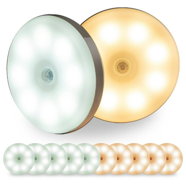 Luz Led Recargable VTZAQZSS Blanca con Sensor de Movimiento 10PCS para Escaleras, Sala, Closet, Vest