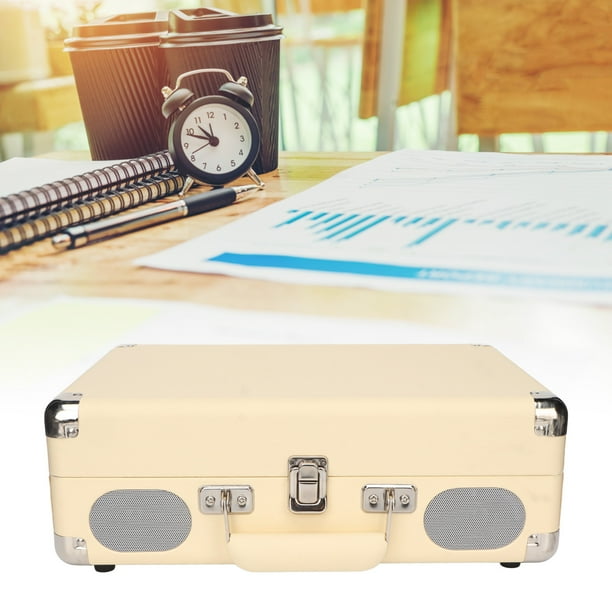 BT Record Player Portable Turntable Carrying Case With 2 Speakers