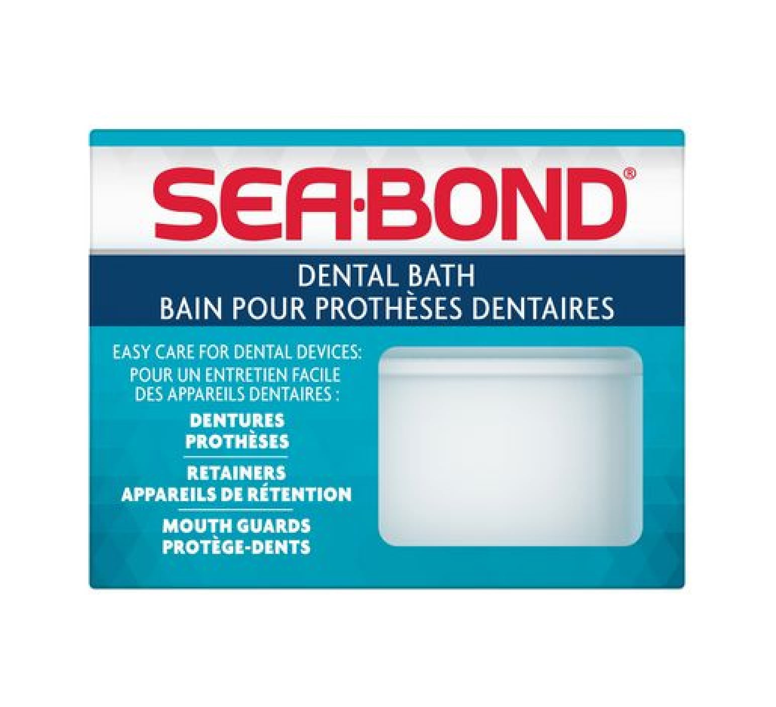 Sea Bond Dental Bath, Works with Dentures, Retainers, Mouth Guards and More