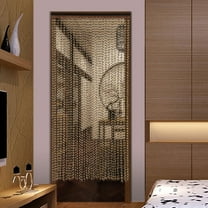 74.8 inch Boho Natural Wood and Bamboo Beaded Curtain for Living Rooms, Balconies, Courtyards, Study Room 74.8 inch