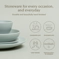 thumbnail image 2 of Overback Coupe Dinnerware Set Semi-Matte Fog Blue Stoneware 16-Piece, 2 of 8