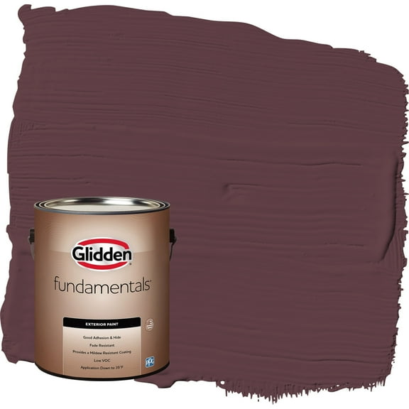 Glidden Fundamentals Gooseberry / Purple Satin Exterior Paint, 1 Gallon