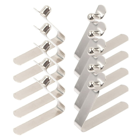 PTOOTP 20Pcs Compressed Spring Snap Clip Silver for Kayak Paddle Boat Buckle and Tent Pole