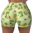thumbnail image 2 of Lsque Cute Dinosaurs Cartoon Pattern High Waisted Biker Shorts for Women-Tummy Control Fitness Athletic Workout Running Yoga Gym Shorts,Moisture-Wicking-Large, 2 of 9