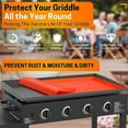 thumbnail image 3 of ACDANC Grill Mat for Outdoor BBQ,28" Silicone Heat-Resistant Food Grade Griddle Protector,Non-Stick Easy to Clean Mat for Camping and Grilling,Orange, 3 of 5