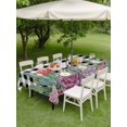 thumbnail image 4 of Outdoor Tablecloth with Umbrella Hole for Patio/Picnic/Party/Camping, Cactus Tropical Watercolor Waterproof Table Cloth Rectangle Table Cover Washable, Black Buffalo Plaid Summer (60"x 120"), 4 of 8