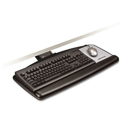 Sit/Stand Easy Adjust Keyboard Tray, Standard Platform, 25-1/2w x 12d, Black - MMMAKT170LE
