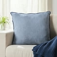 thumbnail image 2 of Better Homes & Gardens 22" x 22" Washed Indigo Blue Cotton Gauze Fringe Decorative Pillow, 2 of 5